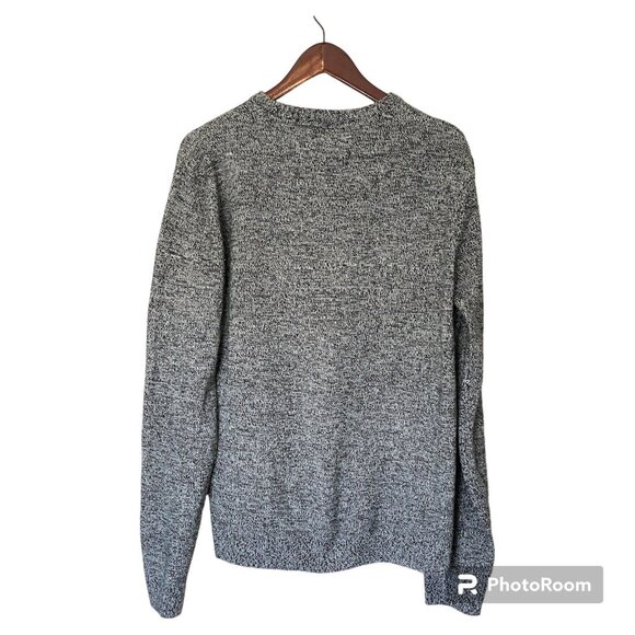 Allen Oliver Gray Black Team Santa Ugly Christmas Sweater Men's L Rudolf Sleigh - Picture 2 of 4